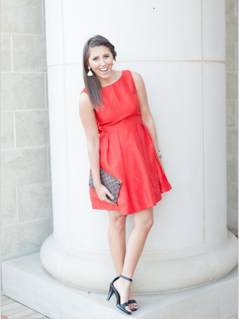 Kate Spade Sleeveless Coral-Red Fit & Flare Mini Dress,NWT,SZ14 - Picture 12 of 14